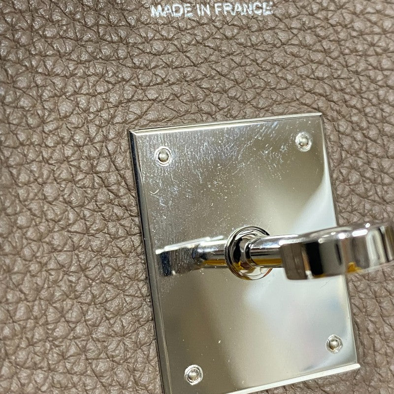 エルメス HERMES バーキン30 エトゥープ シルバー金具 トゴ レディース ハンドバッグ