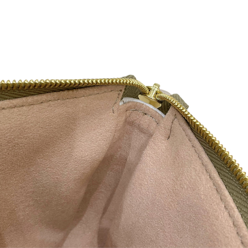 ルイ・ヴィトン LOUIS VUITTON ミニ ポシェット・アクセソワール M81284 グリーン×ホワイト×ベージュ モノグラム・アンプラントレザー レディース ポーチ