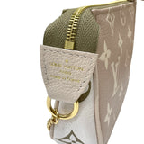 ルイ・ヴィトン LOUIS VUITTON ミニ ポシェット・アクセソワール M81284 グリーン×ホワイト×ベージュ モノグラム・アンプラントレザー レディース ポーチ