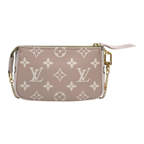 ルイ・ヴィトン LOUIS VUITTON ミニ ポシェット・アクセソワール M81284 グリーン×ホワイト×ベージュ モノグラム・アンプラントレザー レディース ポーチ