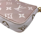 ルイ・ヴィトン LOUIS VUITTON ミニ ポシェット・アクセソワール M81284 グリーン×ホワイト×ベージュ モノグラム・アンプラントレザー レディース ポーチ