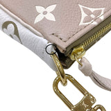 ルイ・ヴィトン LOUIS VUITTON ミニ ポシェット・アクセソワール M81284 グリーン×ホワイト×ベージュ モノグラム・アンプラントレザー レディース ポーチ