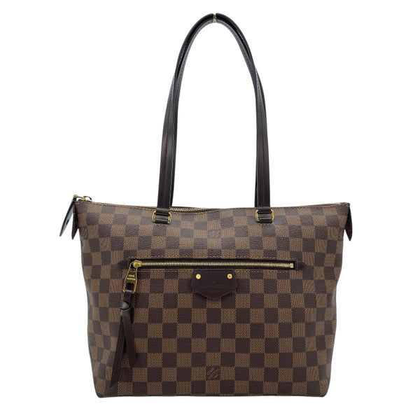ルイ・ヴィトン LOUIS VUITTON イエナMM N41013 ブラウン ダミエ・エベヌ レディース トートバッグ