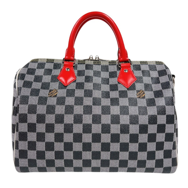 ルイ・ヴィトン LOUIS VUITTON スピーディー・バンドリエール30 MB2139 グレー/レッド/グリーン　シルバー金具 ダミエモノトーン レディース ショルダーバッグ