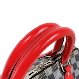 ルイ・ヴィトン LOUIS VUITTON スピーディー・バンドリエール30 MB2139 グレー/レッド/グリーン　シルバー金具 ダミエモノトーン レディース ショルダーバッグ