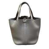 エルメス HERMES ピコタンロックPM A刻印 エトゥープ/シルバー金具 トリヨン レディース ハンドバッグ