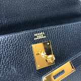 エルメス HERMES ケリー32 外縫い 〇U刻印 ブラック ゴールド金具 アルデンヌ レディース ハンドバッグ