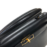 エルメス HERMES ケリー32 外縫い 〇U刻印 ブラック ゴールド金具 アルデンヌ レディース ハンドバッグ
