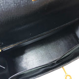 エルメス HERMES ケリー32 外縫い 〇U刻印 ブラック ゴールド金具 アルデンヌ レディース ハンドバッグ