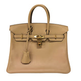 エルメス HERMES バーキン25 A刻 ビスキュイ ゴールド金具 スイフト レディース ハンドバッグ