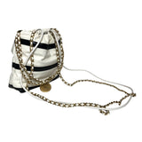 シャネル CHANEL CHANEL22 ミニ AS3980 ホワイト・ブラック ゴールド金具 シャイニーカーフ レディース ハンドバッグ
