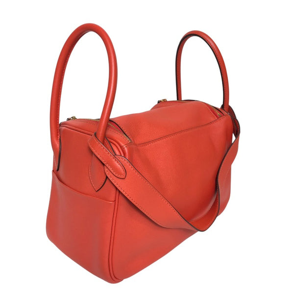 エルメス HERMES リンディ26 ヴェルソ C刻 カプシーヌ・キュイーブル ゴールド金具 スイフト レディース ハンドバッグ
