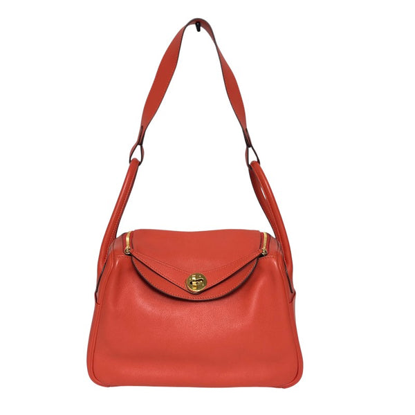 エルメス HERMES リンディ26 ヴェルソ C刻 カプシーヌ・キュイーブル ゴールド金具 スイフト レディース ハンドバッグ