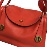 エルメス HERMES リンディ26 ヴェルソ C刻 カプシーヌ・キュイーブル ゴールド金具 スイフト レディース ハンドバッグ