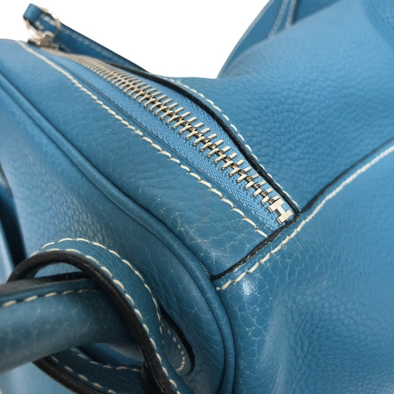 エルメス HERMES リンディ30 □K刻 ブルージーン シルバー金具 トリヨン レディース ハンドバッグ