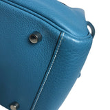 エルメス HERMES リンディ30 □K刻 ブルージーン シルバー金具 トリヨン レディース ハンドバッグ