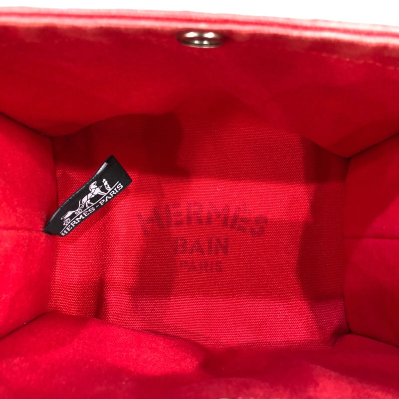 エルメス HERMES ミニカパス レッド トワルシェブロン ユニセックス その他ファッション雑貨