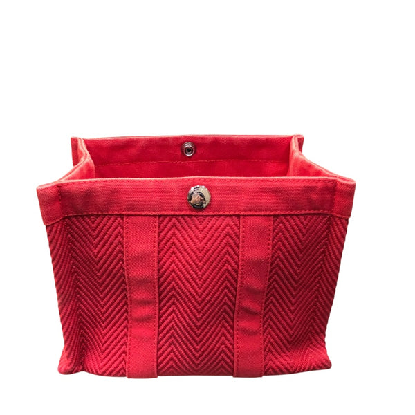 エルメス HERMES ミニカパス レッド トワルシェブロン ユニセックス その他ファッション雑貨