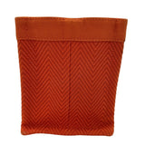 エルメス HERMES ミニカバス オレンジ　シルバー金具 トワルシェブロン コットン ユニセックス ポーチ