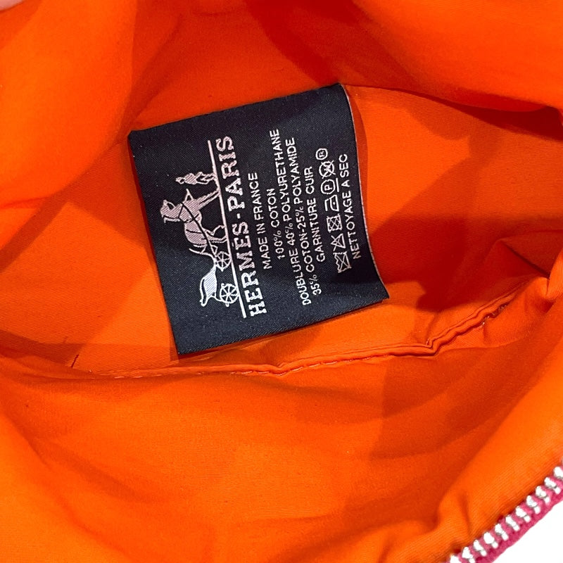 エルメス HERMES ボリードポーチ15 ピンク SV金具 トワル レディース ポーチ