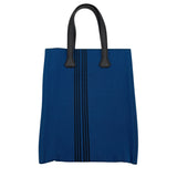 エルメス HERMES ポタモスカバスPM ブルー/ブラック トワル/レザー ユニセックス ハンドバッグ