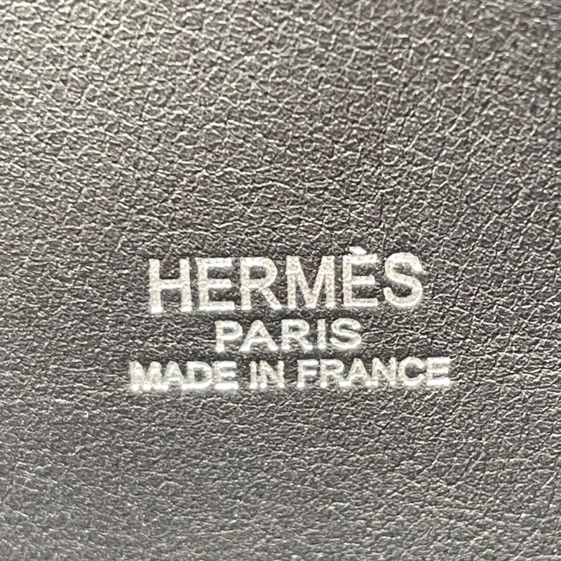 エルメス HERMES ポタモスカバスPM ブルー/ブラック トワル/レザー ユニセックス ハンドバッグ