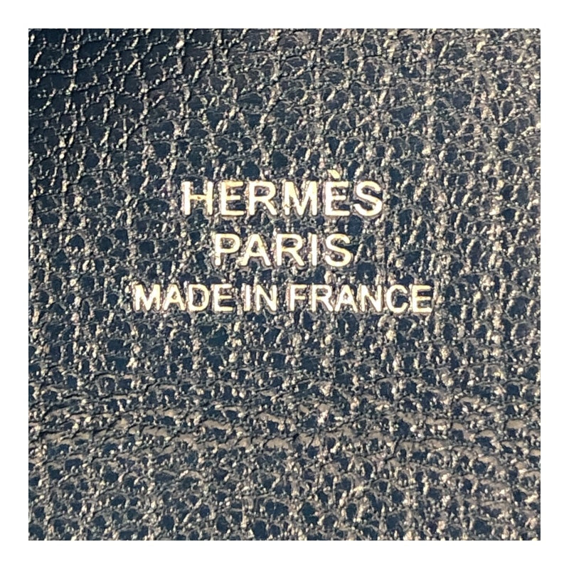 エルメス HERMES バスティア  Y刻 ブルードガリス/SV金具 シェーブル レディース コインケース