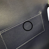 エルメス HERMES ポシェットエジェ □O刻 ブルーマリン シルバー金具 ニロティカス レディース ハンドバッグ