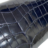 エルメス HERMES ポシェットエジェ □O刻 ブルーマリン シルバー金具 ニロティカス レディース ハンドバッグ