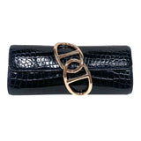 エルメス HERMES ポシェットエジェ □O刻 ブルーマリン シルバー金具 ニロティカス レディース ハンドバッグ