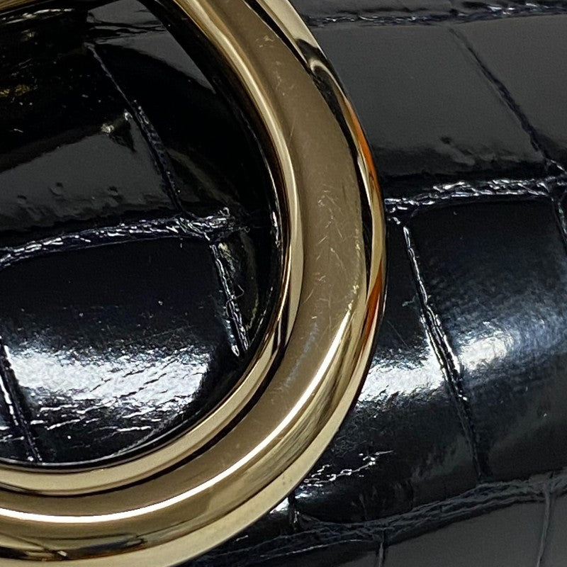 エルメス HERMES ポシェットエジェ □O刻 ブルーマリン シルバー金具 ニロティカス レディース ハンドバッグ