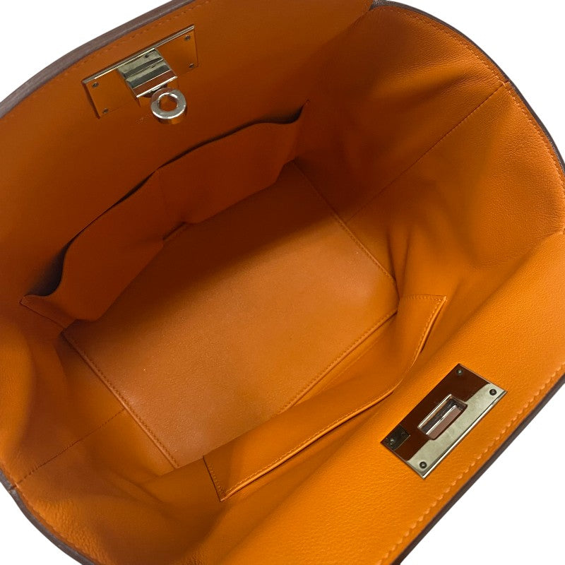 エルメス HERMES ツールボックス20 □N刻 オレンジポピー スイフト レディース ハンドバッグ