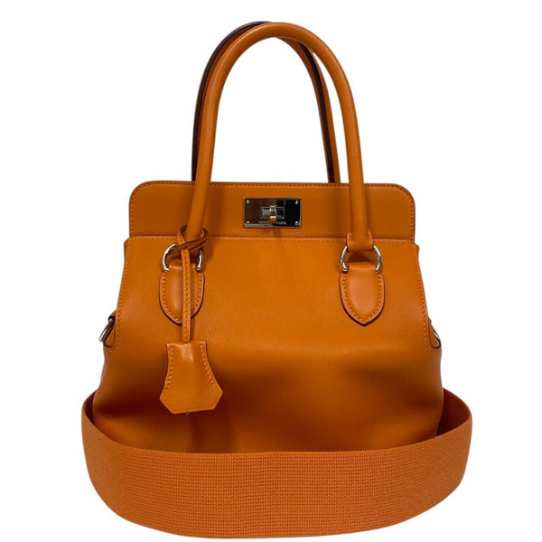 エルメス HERMES ツールボックス20 □N刻 オレンジポピー スイフト レディース ハンドバッグ