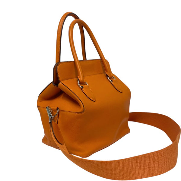 エルメス HERMES ツールボックス20 □N刻 オレンジポピー スイフト レディース ハンドバッグ