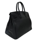 エルメス HERMES バーキン35 □Q刻 ブラック シルバー金具 トゴ レディース ハンドバッグ