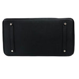 エルメス HERMES バーキン35 □Q刻 ブラック シルバー金具 トゴ レディース ハンドバッグ