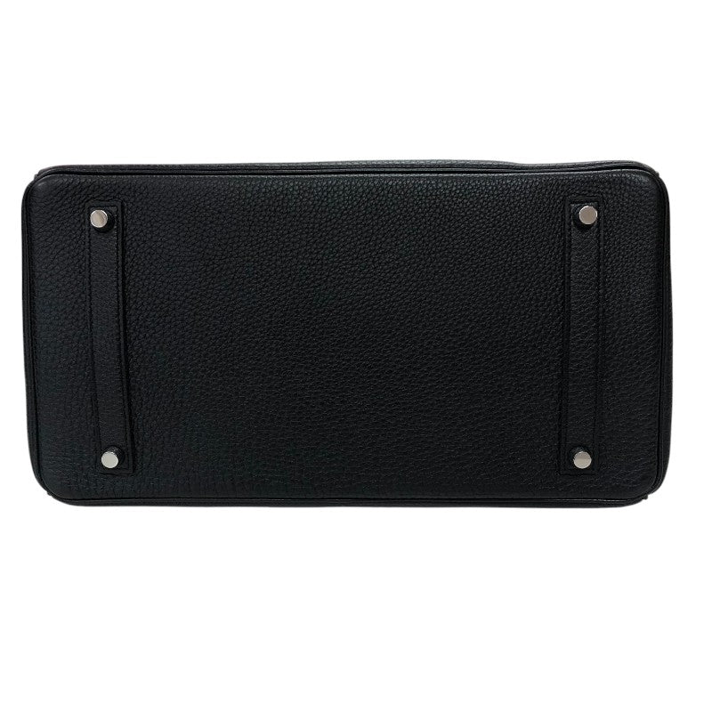 エルメス HERMES バーキン35 □Q刻 ブラック シルバー金具 トゴ レディース ハンドバッグ