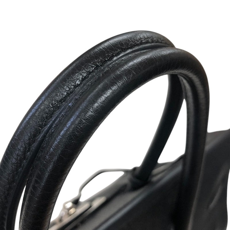 エルメス HERMES バーキン35 □Q刻 ブラック シルバー金具 トゴ レディース ハンドバッグ