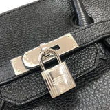 エルメス HERMES バーキン35 □Q刻 ブラック シルバー金具 トゴ レディース ハンドバッグ