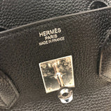 エルメス HERMES バーキン35 □Q刻 ブラック シルバー金具 トゴ レディース ハンドバッグ