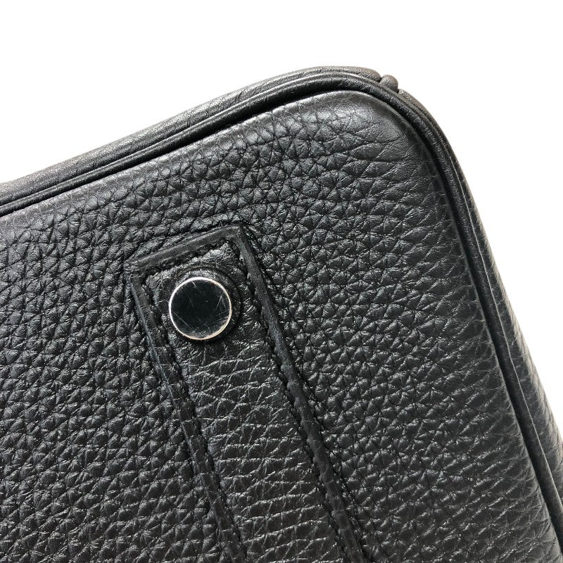 エルメス HERMES バーキン35 □Q刻 ブラック シルバー金具 トゴ レディース ハンドバッグ