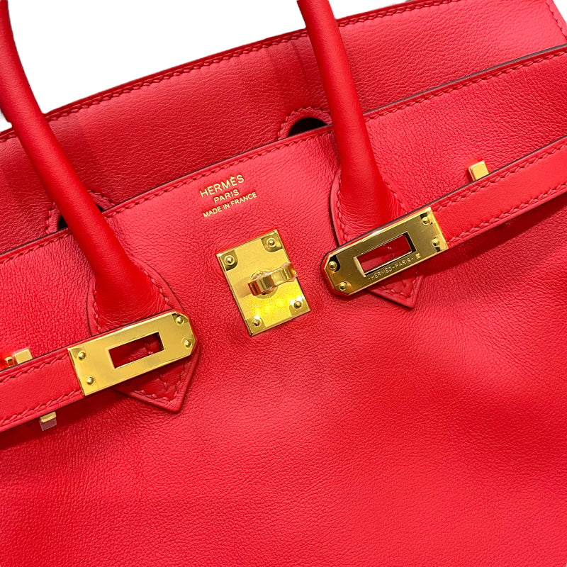 エルメス HERMES バーキン25 Y刻印 ルージュクー ゴールド金具 スイフト レディース ハンドバッグ