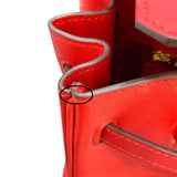 エルメス HERMES バーキン25 Y刻印 ルージュクー ゴールド金具 スイフト レディース ハンドバッグ