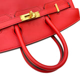 エルメス HERMES バーキン25 Y刻印 ルージュクー ゴールド金具 スイフト レディース ハンドバッグ