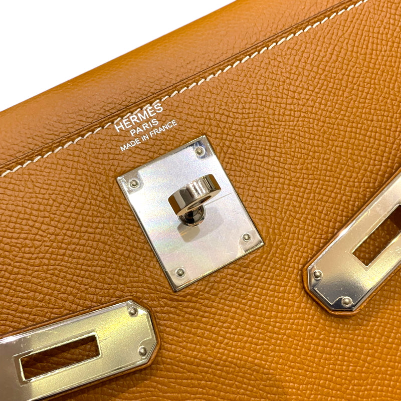 エルメス HERMES ケリー32 外縫い C刻印 ゴールド シルバー金具 エプソン レディース ハンドバッグ