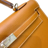 エルメス HERMES ケリー32 外縫い C刻印 ゴールド シルバー金具 エプソン レディース ハンドバッグ