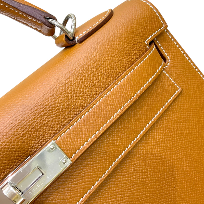 エルメス HERMES ケリー32 外縫い C刻印 ゴールド シルバー金具 エプソン レディース ハンドバッグ