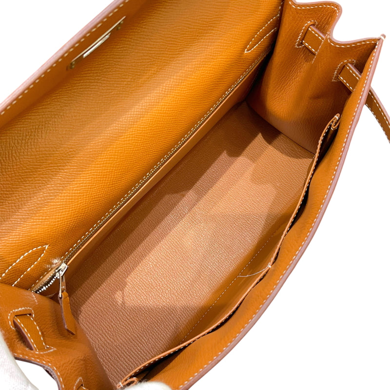 エルメス HERMES ケリー32 外縫い C刻印 ゴールド シルバー金具 エプソン レディース ハンドバッグ