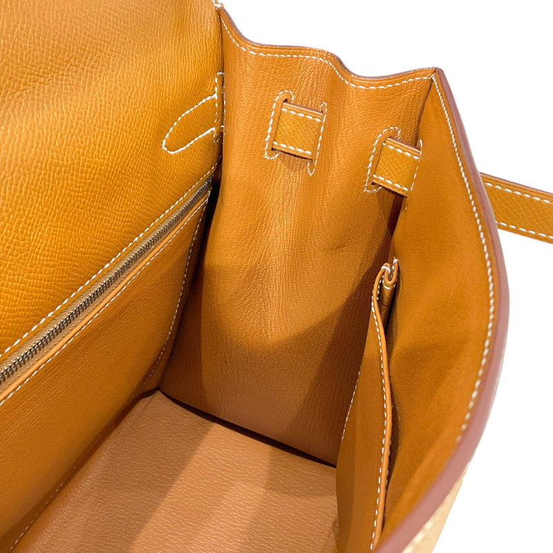 エルメス HERMES ケリー32 外縫い C刻印 ゴールド シルバー金具 エプソン レディース ハンドバッグ