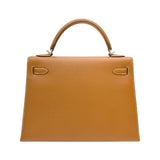 エルメス HERMES ケリー32 外縫い C刻印 ゴールド シルバー金具 エプソン レディース ハンドバッグ